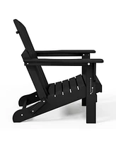 5-Piece Hdpe Adirondack Chair Outdoor Patio Square Table Conversation Set