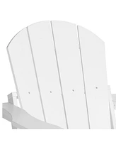 5-Piece Hdpe Adirondack Chair Outdoor Patio Square Table Conversation Set