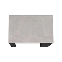 Lacour Kitchen Island, Bar Table 36" H, 3-Side Shelves