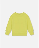 Deux par Big Boys Pullover Graphic Sweatshirt Lime Green