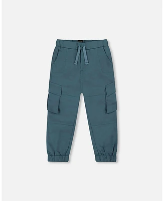 Deux par Toddler Boys Parachute Cargo Pocket Jogger Pants Dark Teal - Toddler|Child