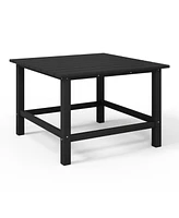 Kids 5-Piece Hdpe Outdoor Square Patio Dining Table and Chairs Set