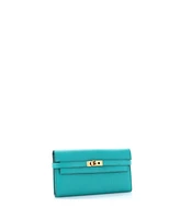 Pre-Owned HERMES Long Kelly Wallet Chevre Mysore