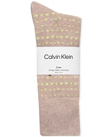 Calvin Klein Men's Crew Length Dress Socks, Assorted Patterns, Pack of 4