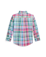 Polo Ralph Lauren Toddler and Little Boys Plaid Cotton Poplin Shirt