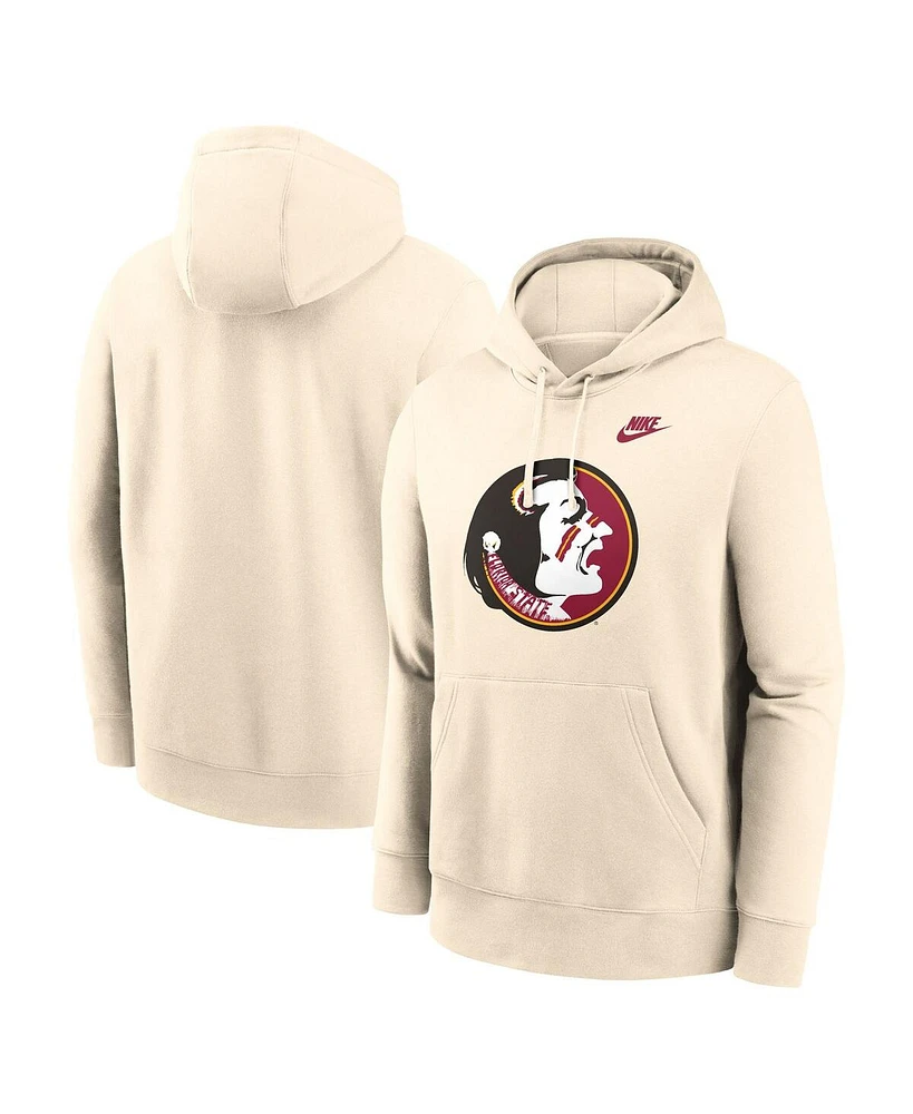 Nike Men's Cream Florida State Seminoles Vault Logo Pullover Hoodie