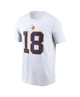 Nike Men's Justin Jefferson White Minnesota Vikings Name Number T-Shirt