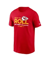 Nike Men's Red Kansas City Chiefs 2024 Afc West Division Champions Locker Room Trophy Collection T-Shirt