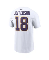 Nike Men's Justin Jefferson White Minnesota Vikings Name Number T-Shirt