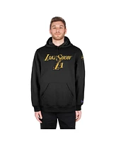 New Era Men's Black Los Angeles Lakers 2024/25 City Edition Chenille Heavyweight Pullover Hoodie