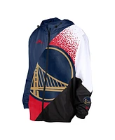 New Era Men's Navy Golden State Warriors 2024/25 City Edition Full-Zip Windbreaker Jacket