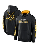 Fanatics Men's Black Boston Bruins Big City Legacy Fleece Pullover Hoodie