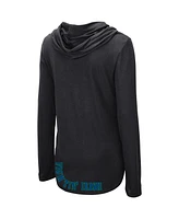Colosseum Women's Black Notre Dame Fighting Irish My Lover Lightweight Hooded Long Sleeve T-Shirt