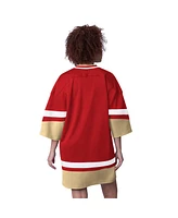 Starter Women's Scarlet San Francisco 49ers Slap Shot 3/4 Sleeve Sneaker Dress