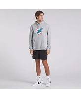 Fanatics Men's Heather Gray Miami Dolphins Legacy Fleece Pullover Hoodie