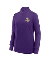 Logo Athletic Women's Purple Minnesota Vikings Velocity Quarter-Zip Jacket