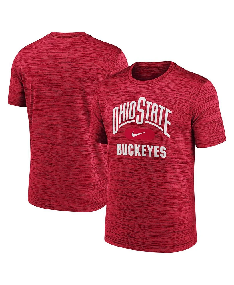 Nike Men's Scarlet Ohio State Buckeyes Velocity Mascot Performance T-Shirt