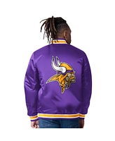 Starter Men's Purple/Gold Minnesota Vikings Closer Reversible Satin Full-Snap Jacket