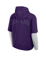 Fanatics Men's and Women's Purple Baltimore Ravens Sleek Elements Pullover Hoodie