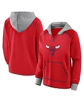 Logo Athletic Women's Red Chicago Bulls Boom Pullover Hoodie