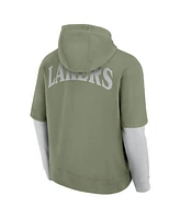 Fanatics Men's Olive Los Angeles Lakers Elements Sleek Pullover Hoodie