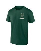 Logo Athletic Men's Hunter Green Milwaukee Bucks Never Over T-Shirt