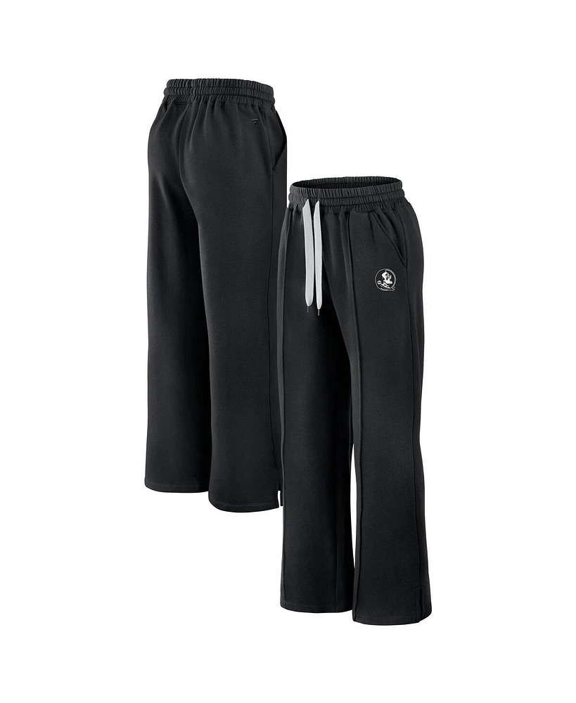 Fanatics Women's Black Florida State Seminoles Prime Supersoft Fleece Flaired Sweatpants