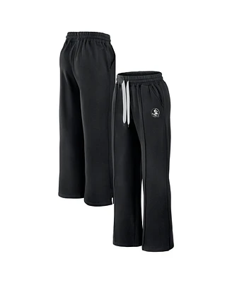 Fanatics Women's Black Florida State Seminoles Prime Supersoft Fleece Flaired Sweatpants
