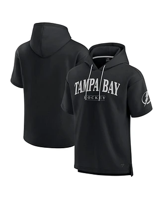 Fanatics Men's Black Tampa Bay Lightning Elements Ready Short Sleeve Pullover Hoodie