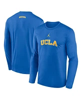 Jordan Men's Blue Ucla Bruins On-Court Basketball Shootaround Performance Long Sleeve T-Shirt