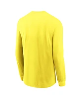 Nike Men's Yellow Oregon Ducks Basketball Icon Two-Hit Long Sleeve T-Shirt