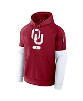 Jordan Men's Crimson Oklahoma Sooners Fitness Performance Pullover Hoodie