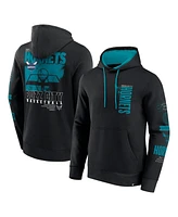 Fanatics Men's Black Charlotte Hornets Game Time Crossover Pullover Hoodie