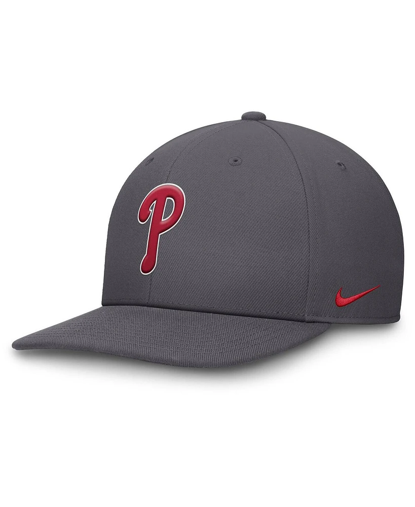 Nike Men's Gray Philadelphia Phillies Pro Performance Snapback Hat