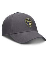 Nike Men's Gray Milwaukee Brewers Club Performance Adjustable Hat