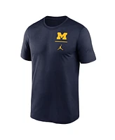 Jordan Men's Navy Michigan Wolverines Primary Logo Legend Performance T-Shirt