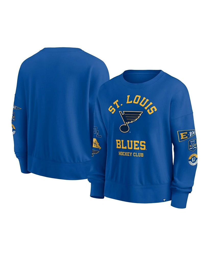 Fanatics Women's Blue St. Louis Blues Go Team Pullover Sweatshirt