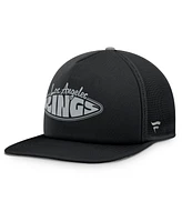 Fanatics Men's Black/Silver Los Angeles Kings Authentic Pro Hometown Rink Foam Trucker Snapback Hat