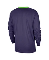 Nike Men's Purple New Orleans Pelicans 2024/25 City Edition Authentic Pregame Performance Long Sleeve Shooting T-Shirt