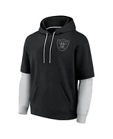 Fanatics Men's and Women's Black Las Vegas Raiders Sleek Elements Pullover Hoodie