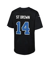 Nike Big Boys and Girls Amon-Ra St. Brown Carbon Black Detroit Lions Fashion Game Jersey