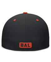 Nike Men's Black/Orange Baltimore Orioles City Connect True Fitted Hat