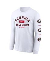 Nike Men's White Georgia Bulldogs Primetime Classic Location Long Sleeve T-Shirt