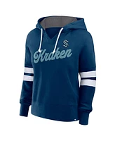 Fanatics Women's Deep Sea Blue Seattle Kraken Seize Fleece Pullover Hoodie