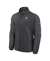 Nike Men's Charcoal Cleveland Browns Sideline Full-Zip Jacket