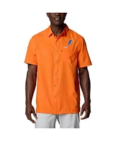 Columbia Men's Orange Florida Gators Pfg Slack Tide Omni-Shade Button-Up Camp Shirt