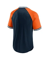 Fanatics Men's Navy/Orange Denver Broncos Hashmark Raglan T-Shirt