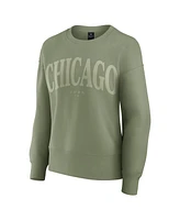 Fanatics Women's Green Chicago Cubs Elements Flow Pullover Sweatshirt