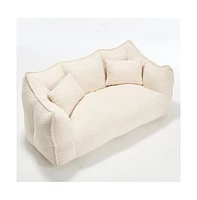 Bean Bag Chair for Adults, Cozy Chenille Sofa, Perfect Gaming, Reading, and Relaxing-The Pop Home