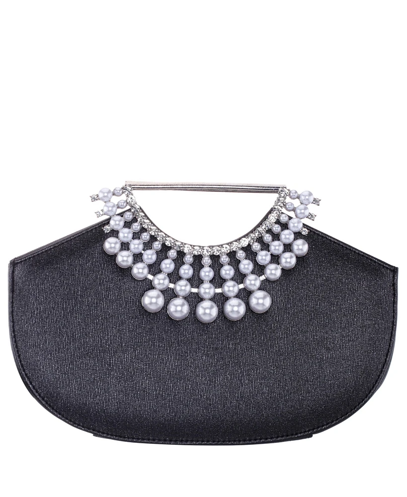 Nina Crystal Encrusted Small Handle Bag